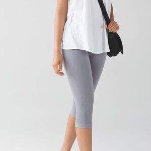 Lululemon Flow & Go Crop Legging in Grey